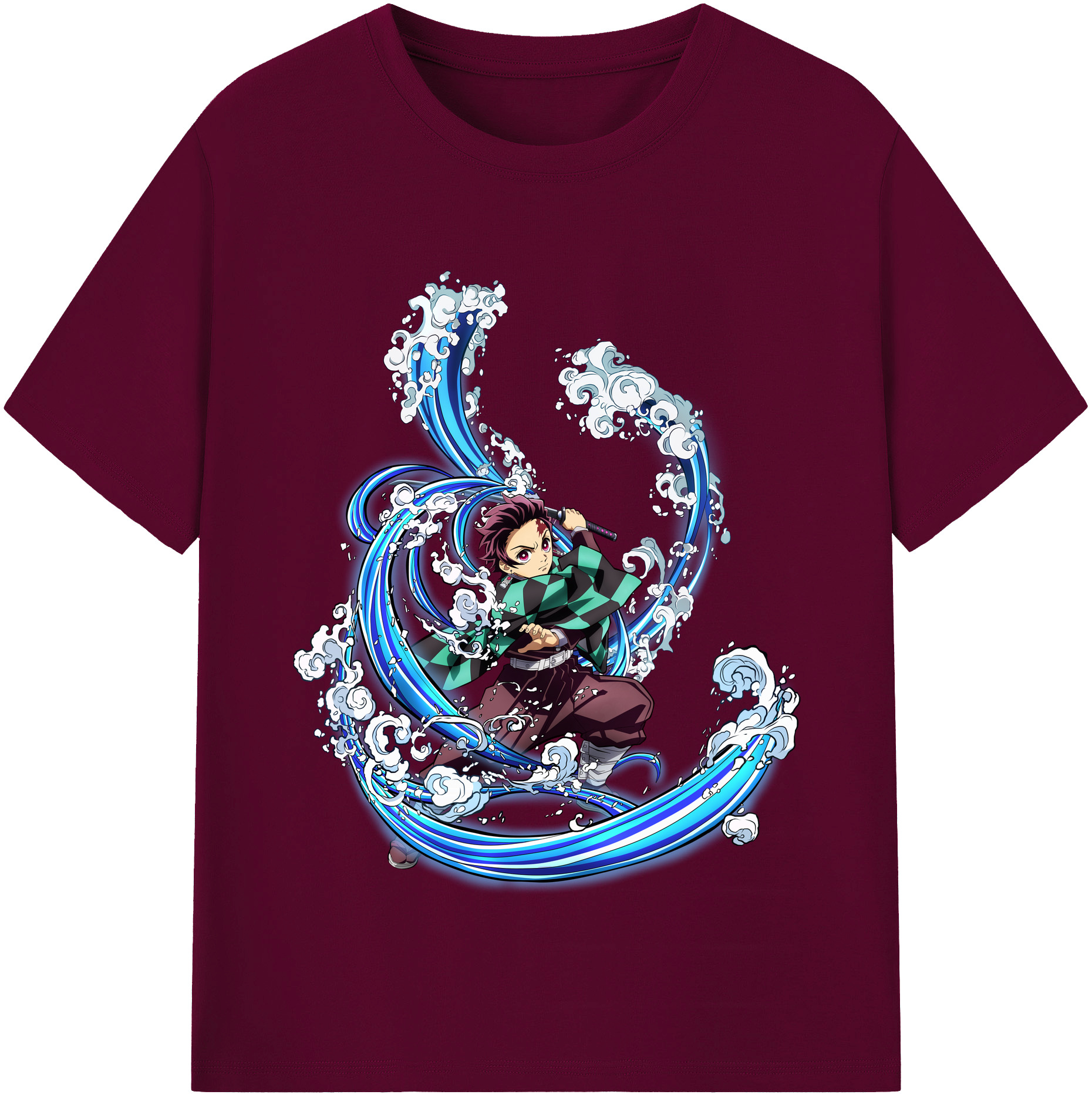 （画像用） 鬼滅の刃 竈門 炭治郎／かまど たんじろう Kamado Tanjirou レディースカジュアルプリントTシャツ（綿100％）